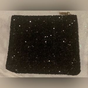 KESTREL Black Sequin Sparkling Make up bag NWOT